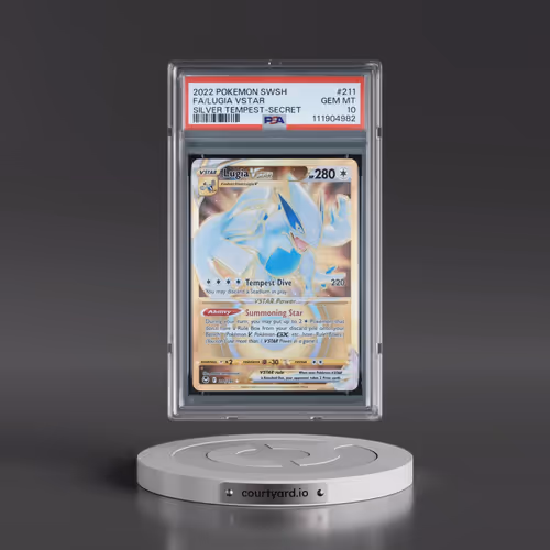 2022 Pokémon Sword & Shield Silver Tempest #211 Lugia Vstar - Full Art Secret (PSA 10 GEM MINT)