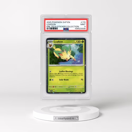 2025 Pokémon Svp EN-SV Black Star Promo #170 Leafeon - Prismatic Evolutions Tech Sticker Collection (PSA 9 MINT)