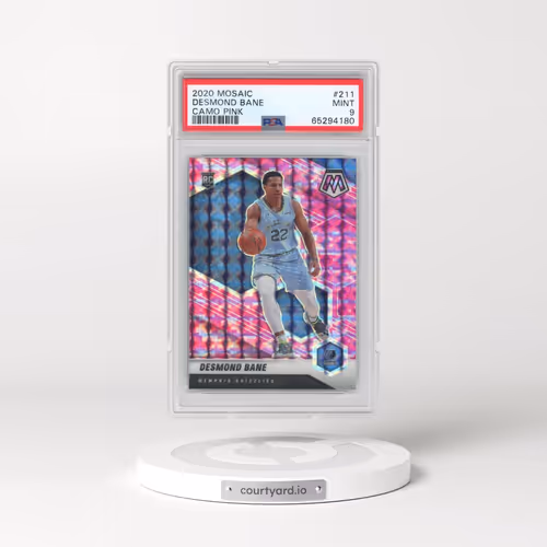 2020 Panini Mosaic #211 Desmond Bane - Camo Pink (PSA 9 MINT)