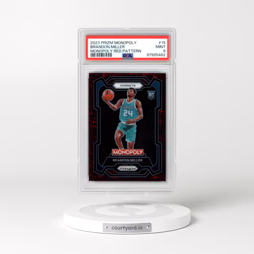 2023 Panini Prizm Monopoly #15 Brandon Miller - Monopoly Red Pattern (PSA 9 MINT)