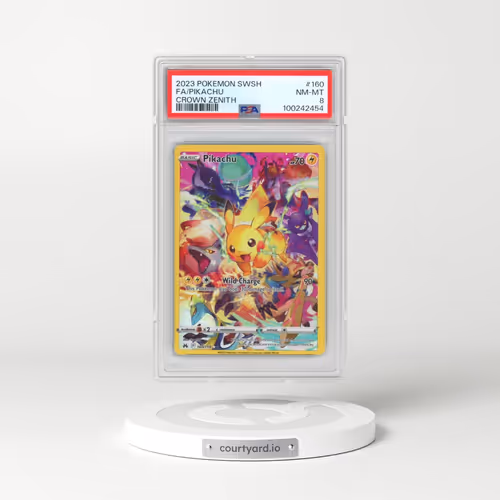 2023 Pokémon Sword and Shield Crown Zenith #160 Pikachu - Full Art (PSA 8 NM-MT)