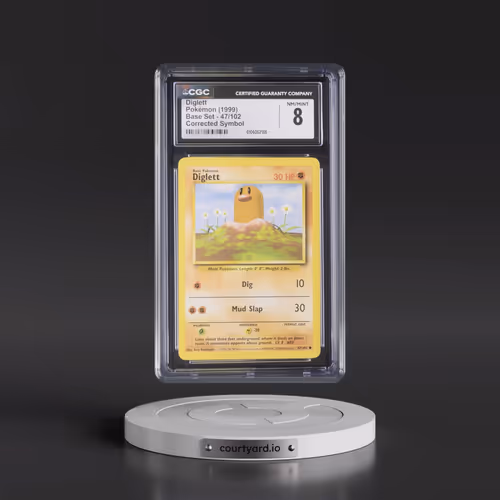 1999 Base Set #47/102 Diglett - Corrected Symbol (CGC 8 NM-MT)