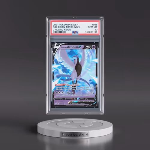 2021 Pokémon Sword & Shield Chilling Reign #058 Galarian Articuno V - Holo (PSA 10 GEM MINT)