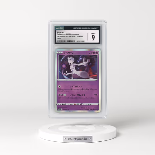 2022 Incandescent Arcana #035/068 Mewtwo - Holo (CGC 9 MINT)