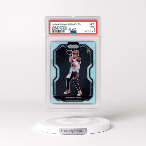 2020 Panini Chronicles Prizm Black #PB1 Joe Burrow - Silver (PSA 9 MINT)