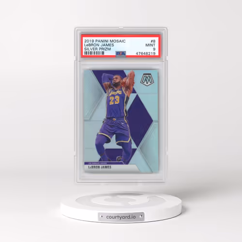 2019 Panini Mosaic #8 LeBron James - Silver Prizm (PSA 9 MINT)