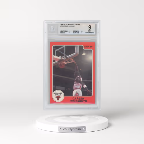 1986 Star Michael Jordan #7 Michael Jordan/Career Highlights (BGS 9 MINT)