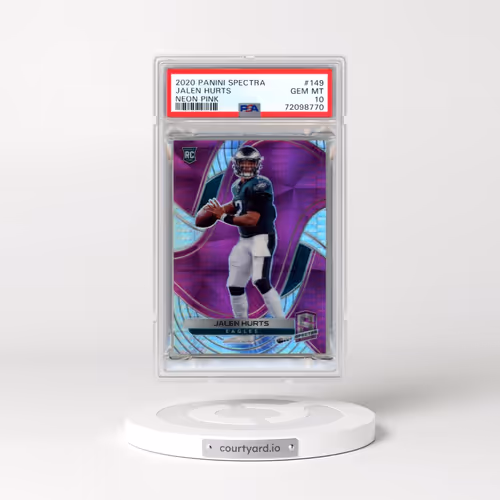 2020 Panini Spectra #149 Jalen Hurts - Neon Pink (PSA 10 GEM MINT)