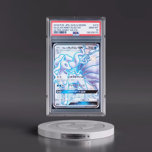 2018 Pokémon Sun & Moon Ultra Shiny GX #213 Alolan Ninetales GX - Holo Full Art (PSA 10 GEM MINT)