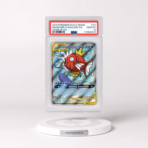 2019 Pokémon Sun & Moon Team Up #161 Magikarp & Wailord GX - Holo Full Art (PSA 10 GEM MINT)