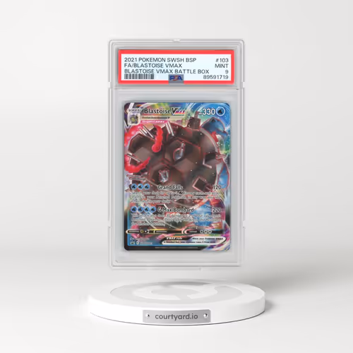 2021 Pokémon Swsh Black Star Promo #103 Blastoise Vmax - Full Art Blastoise Vmax Battle Box (PSA 9 MINT)