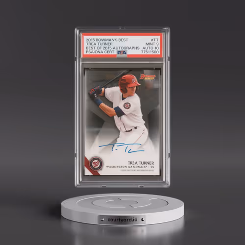 2015 Bowman's Best Best of 2015 Autographs #TT Trea Turner (PSA 9 MINT)