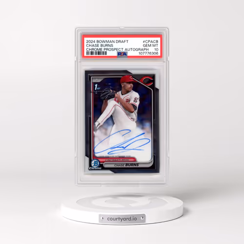 2024 Bowman Draft Chrome Prospect Autographs #CPACB Chase Burns (PSA 10 GEM MINT)