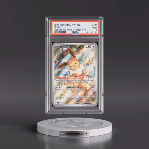 2025 Pokémon Svp EN-SV Black Star Promo #173 Eevee - Prismatic Evolutions Elite Trainer Box (PSA 9 M