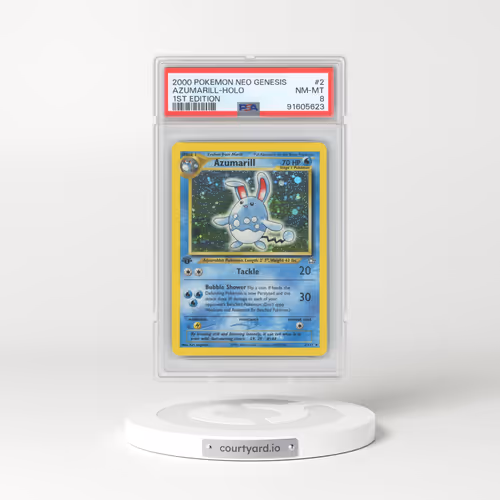 2000 Pokémon Neo Genesis #2 Azumarill - 1st Edition Holo (PSA 8 NM-MT)