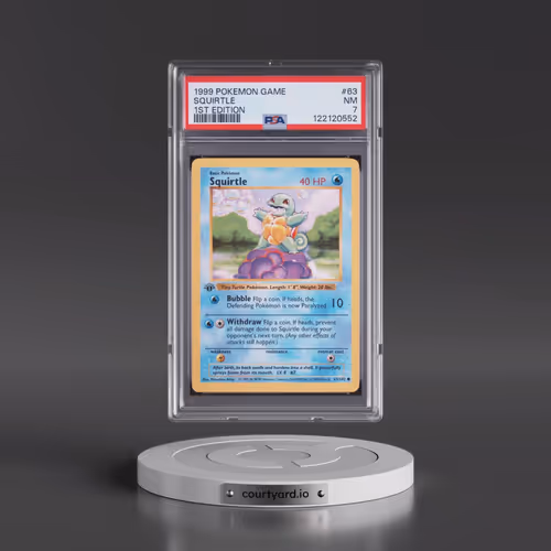 1999 Pokémon Game #63 Squirtle - 1st Edition (PSA 7 NM)