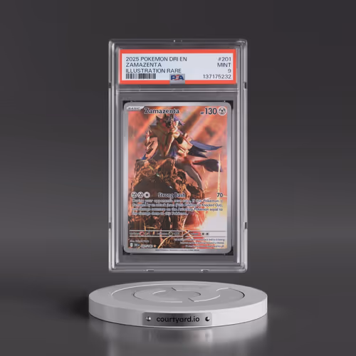 2025 Pokémon Dri EN-Destined Rivals #201 Zamazenta - Illustration Rare (PSA 9 MINT)