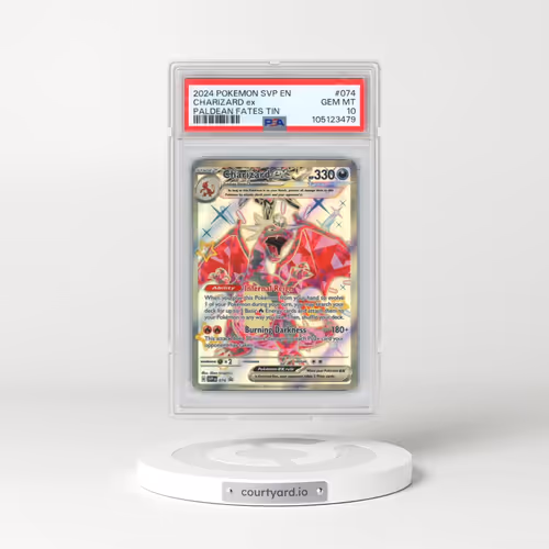 2024 Pokémon Svp EN-SV Black Star Promo #074 Charizard EX - Holo Paldean Fates Tin (PSA 10 GEM MINT)