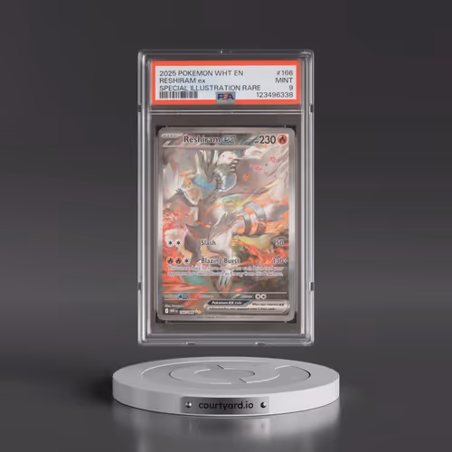 2025 Pokémon Wht EN-White Flare #166 Reshiram EX - Holo Special Illustration Rare (PSA 9 MINT)