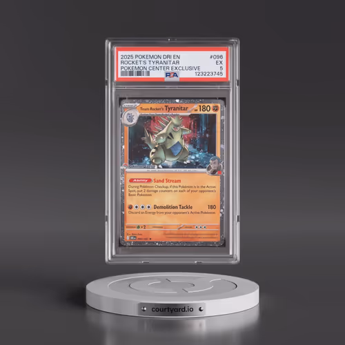 2025 Pokémon Dri EN-Destined Rivals #096 Team Rocket's Tyranitar - Pokemon Center Exclusive (PSA 5 E