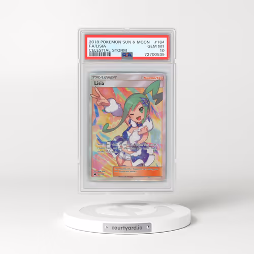 2018 Pokémon Sun & Moon Celestial Storm #164 Lisia - Full Art (PSA 10 GEM MINT)