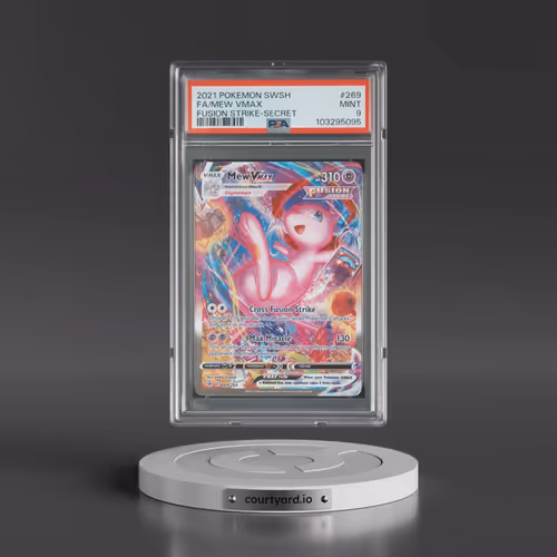 2021 Pokémon Sword & Shield Fusion Strike #269 Mew Vmax - Full Art Secret (PSA 9 MINT)