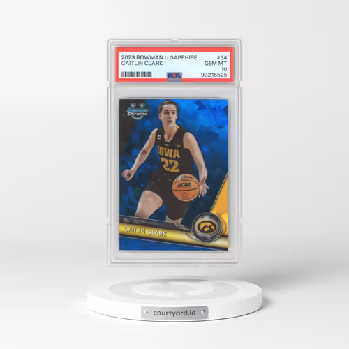 2023 Bowman University Chrome Sapphire #34 Caitlin Clark (PSA 10 GEM MINT)