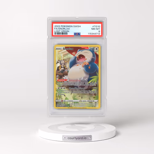 2022 Pokémon Sword & Shield Lost Origin #TG10 Snorlax - Full Art (PSA 8 NM-MT)