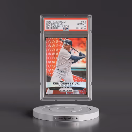 2015 Panini Prizm #154 Ken Griffey Jr - Red Baseball Prizm (PSA 10 GEM MINT)