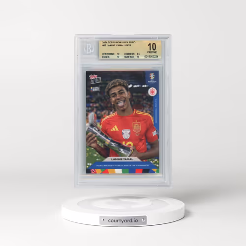 2024 Topps Now UEFA Euro #62 Lamine Yamal (BGS 10 PRISTINE)