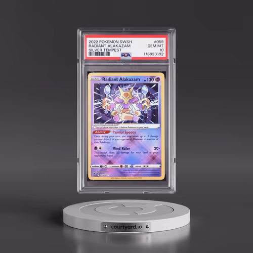 2022 Pokémon Sword & Shield Silver Tempest #059 Radiant Alakazam - Holo (PSA 10 GEM MINT)