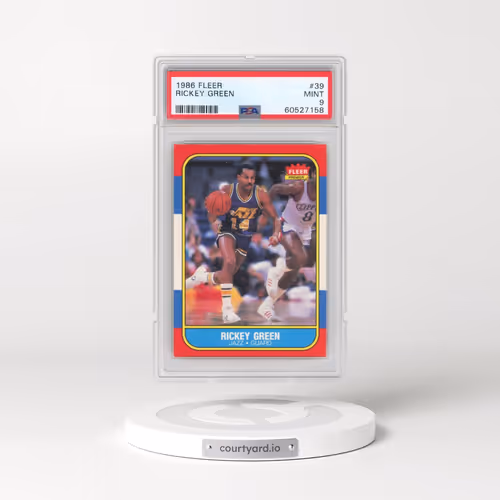 1986 Fleer #39 Rickey Green (PSA 9 MINT)
