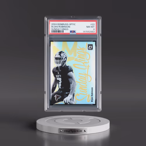 2024 Panini Donruss Optic Sunday Kings #22 Bijan Robinson (PSA 8 NM-MT)