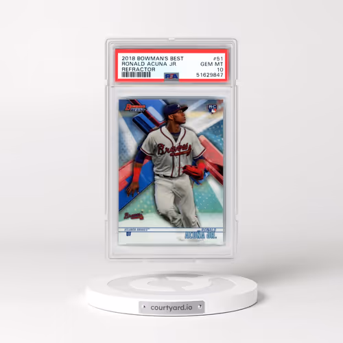 2018 Bowman's Best #51 Ronald Acuna Jr. - Refractor (PSA 10 GEM MINT)