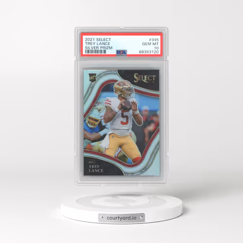 2021 Panini Select #345 Trey Lance - Silver Prizm (PSA 10 GEM MINT)
