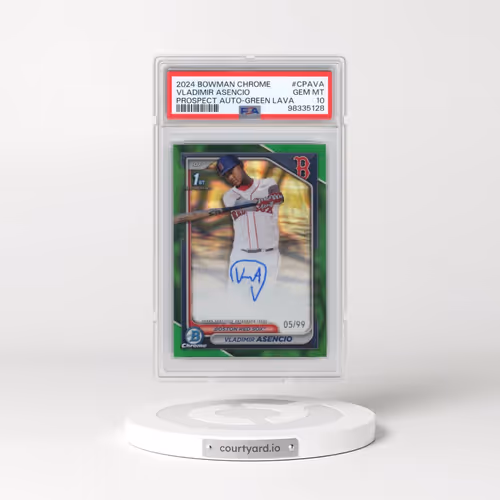 2024 Bowman Chrome Prospect Autographs #CPAVA Vladimir Asencio - Green Lava (PSA 10 GEM MINT)