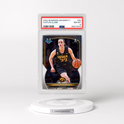 2022 Bowman Chrome University #50 Caitlin Clark (PSA 8 NM-MT)