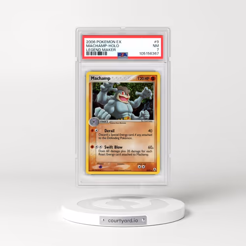 2006 Pokémon EX Legend Maker #9 Machamp - Holo (PSA 7 NM)