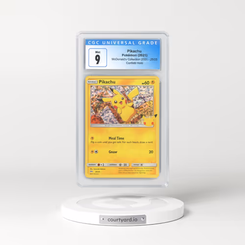 2021 McDonald's Collection #25 Pikachu - Holo Confetti Holo (CGC 9 MINT)