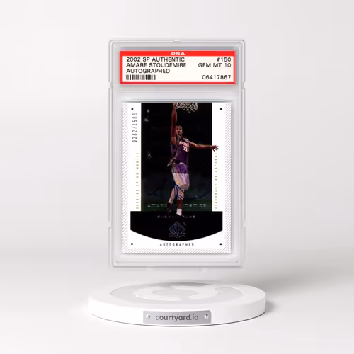2002 SP Authentic #150 Amare Stoudemire - Autographed (PSA 10 GEM MINT)