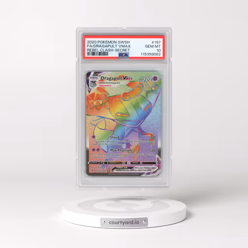 2020 Pokémon Sword & Shield Rebel Clash #197 Dragapult Vmax - Full Art Secret (PSA 10 GEM MINT)