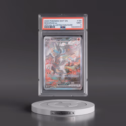 2025 Pokémon Wht EN-White Flare #166 Reshiram EX - Holo Special Illustration Rare (PSA 9 MINT)