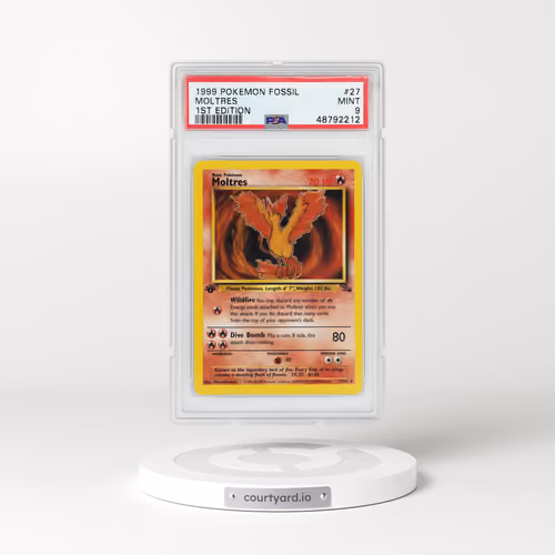 1999 Fossil #27 Moltres - 1st Edition (PSA 9 MINT)