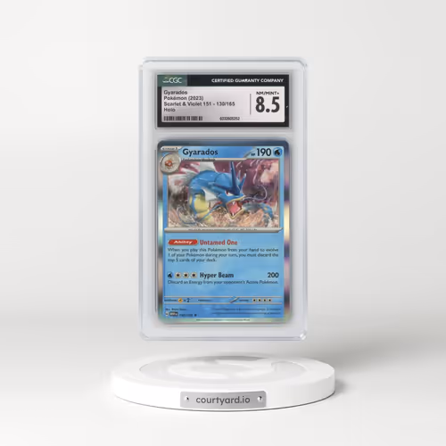 2023 Scarlet & Violet 151 - MEW EN #130/165 Gyarados - Holo (CGC 8.5 NM-MT+)