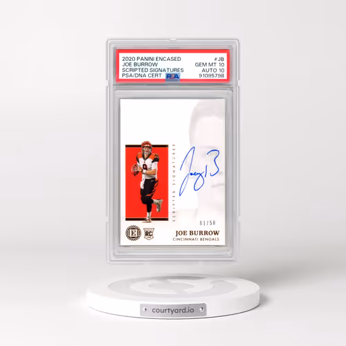 2020 Panini Encased Scripted Signatures #JB Joe Burrow (PSA 10 GEM MINT)