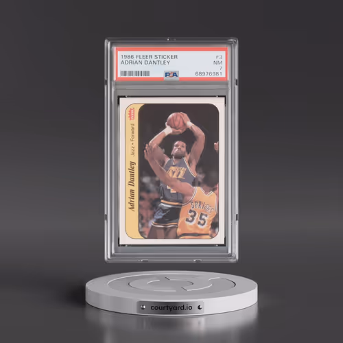 1986 Fleer Sticker #3 Adrian Dantley (PSA 7 NM)