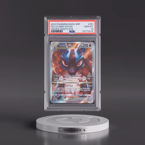 2023 Pokémon Swsh Black Star Promo #291 Lucario Vstar - Full Art Crown Zenith Elite Trainer Box (PSA