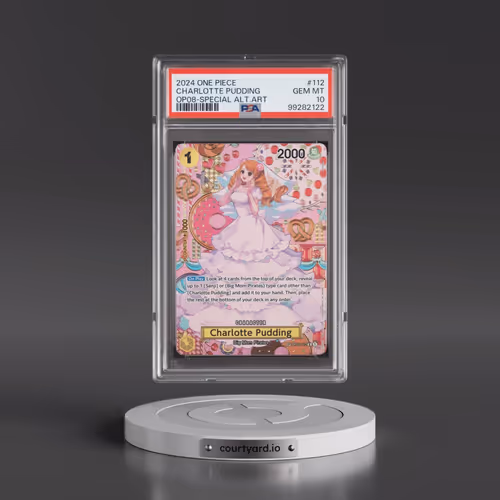 2024 One Piece OP08-Two Legends #112 Charlotte Pudding - Special Alternate Art (PSA 10 GEM MINT)
