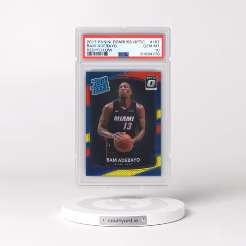 2017 Panini Donruss Optic #187 Bam Adebayo - Red/Yellow (PSA 10 GEM MINT)