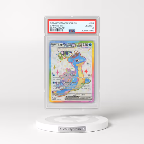 2024 Pokémon Scr EN-Stellar Crown #158 Lapras EX - Holo Ultra Rare (PSA 10 GEM MINT)